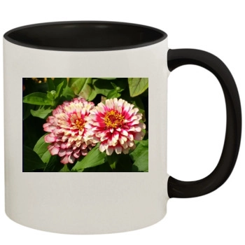 Flowers 11oz Colored Inner & Handle Mug