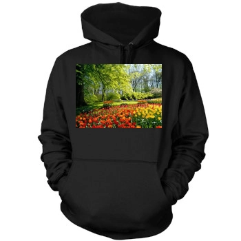 Flowers Mens Pullover Hoodie Sweatshirt