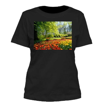 Flowers Women's Cut T-Shirt