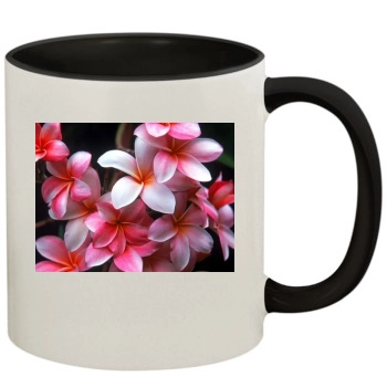 Flowers 11oz Colored Inner & Handle Mug