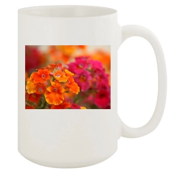 Flowers 15oz White Mug