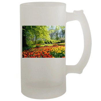 Flowers 16oz Frosted Beer Stein