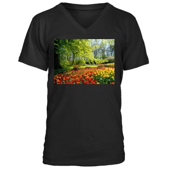 Flowers Men's V-Neck T-Shirt