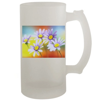 Flowers 16oz Frosted Beer Stein