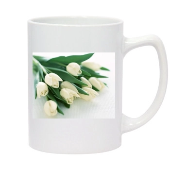 Flowers 14oz White Statesman Mug