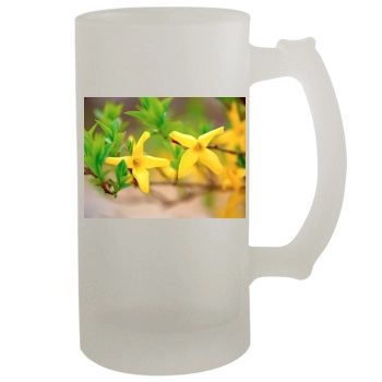 Flowers 16oz Frosted Beer Stein