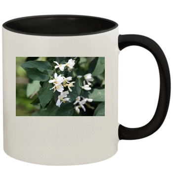 Flowers 11oz Colored Inner & Handle Mug