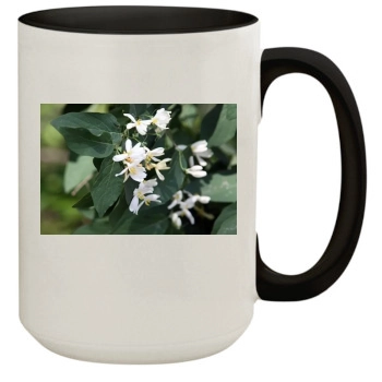 Flowers 15oz Colored Inner & Handle Mug