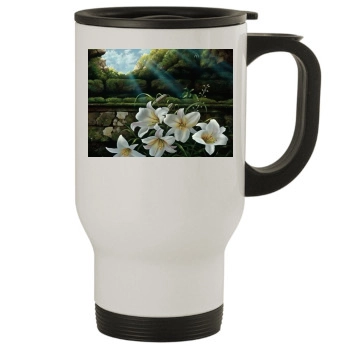 Flowers Stainless Steel Travel Mug