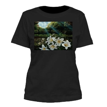 Flowers Women's Cut T-Shirt