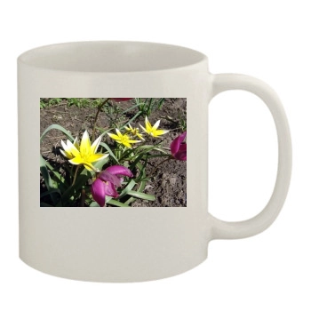 Flowers 11oz White Mug