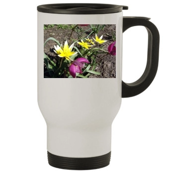 Flowers Stainless Steel Travel Mug