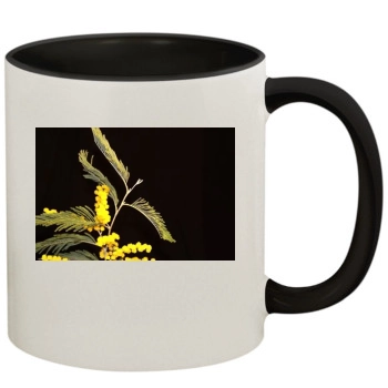 Flowers 11oz Colored Inner & Handle Mug