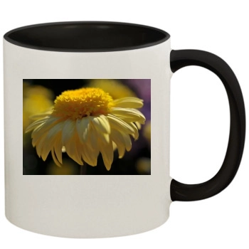 Flowers 11oz Colored Inner & Handle Mug