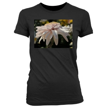 Flowers Women's Junior Cut Crewneck T-Shirt