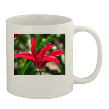 Flowers 11oz White Mug