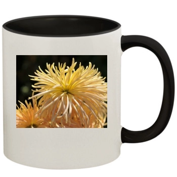 Flowers 11oz Colored Inner & Handle Mug