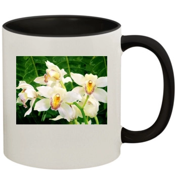 Flowers 11oz Colored Inner & Handle Mug