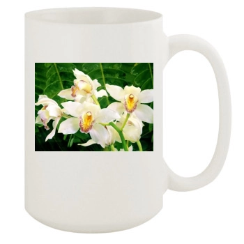 Flowers 15oz White Mug