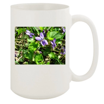 Flowers 15oz White Mug