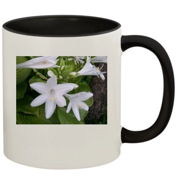 Flowers 11oz Colored Inner & Handle Mug