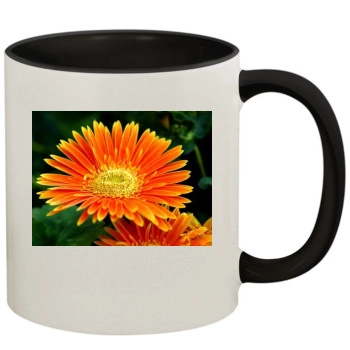 Flowers 11oz Colored Inner & Handle Mug