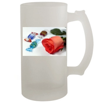 Flowers 16oz Frosted Beer Stein