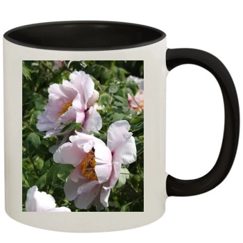 Flowers 11oz Colored Inner & Handle Mug