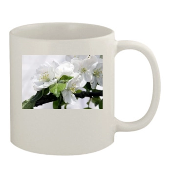 Flowers 11oz White Mug