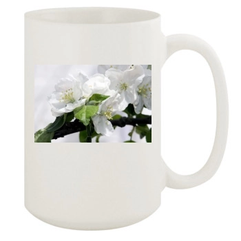 Flowers 15oz White Mug