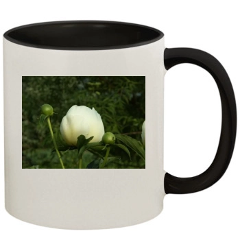 Flowers 11oz Colored Inner & Handle Mug