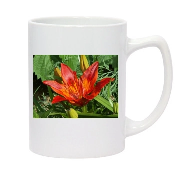 Flowers 14oz White Statesman Mug