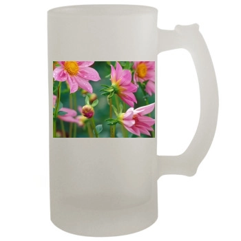 Flowers 16oz Frosted Beer Stein