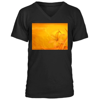 Flowers Men's V-Neck T-Shirt