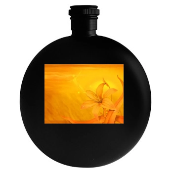 Flowers Round Flask