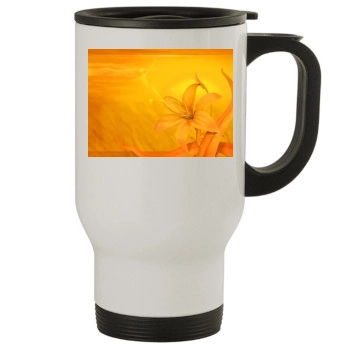 Flowers Stainless Steel Travel Mug