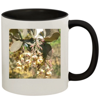 Flowers 11oz Colored Inner & Handle Mug