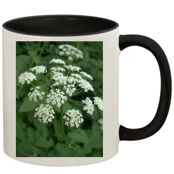 Flowers 11oz Colored Inner & Handle Mug