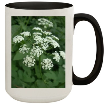 Flowers 15oz Colored Inner & Handle Mug