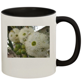 Flowers 11oz Colored Inner & Handle Mug