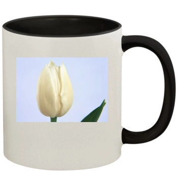 Flowers 11oz Colored Inner & Handle Mug