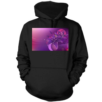 Flowers Mens Pullover Hoodie Sweatshirt