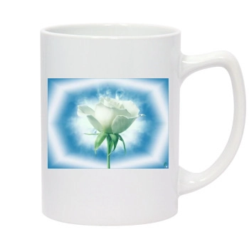 Flowers 14oz White Statesman Mug