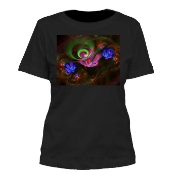 Flowers Women's Cut T-Shirt