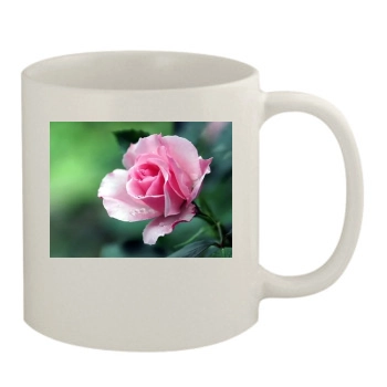 Flowers 11oz White Mug