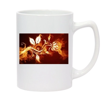 Flowers 14oz White Statesman Mug