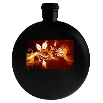 Flowers Round Flask