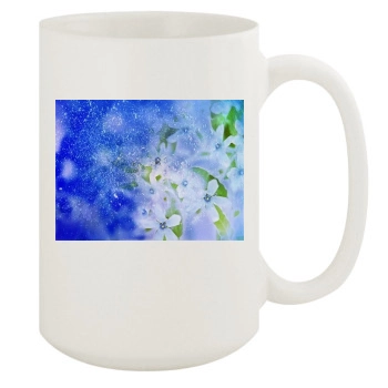 Flowers 15oz White Mug