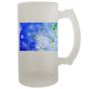 Flowers 16oz Frosted Beer Stein