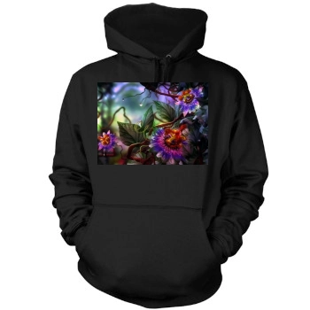 Flowers Mens Pullover Hoodie Sweatshirt